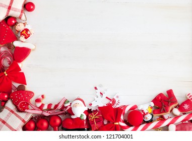 Christmas Decoration And Cookies Border Christmas Decoration And Cookies Border