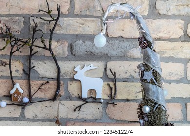 Christmas Decoration With Deer And Grinch Tree