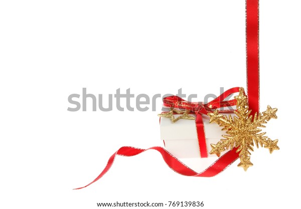 Christmas Decoration Frame Ribbon Gift Box Stock Photo Edit Now