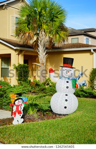 Christmas Decoration Front House Stock Photo Edit Now 1262565601