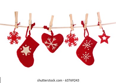 Christmas Decoration Isolated On White Background