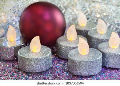 Christmas decoration with LED lights  - Powered by Shutterstock