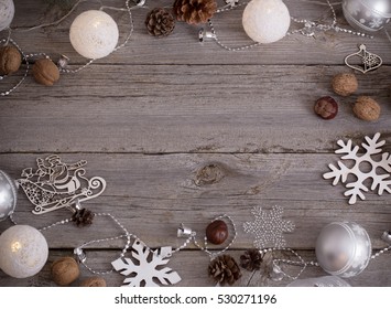 Christmas decoration on old wooden background - Powered by Shutterstock