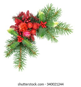 Christmas decoration on a white background - Shutterstock ID 340021244