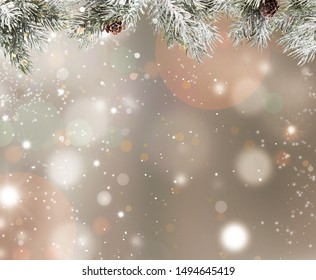 Christmas decoration on wooden background with free space. Celebration balls and other decoration. Christmas concept