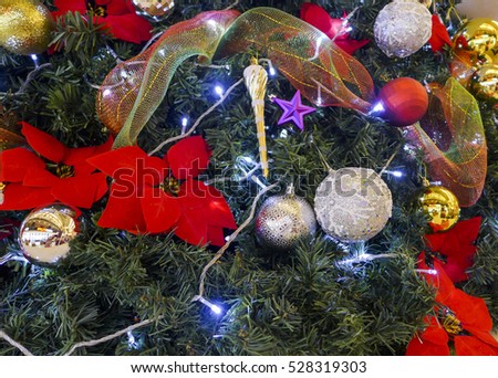 Christmas decorations comes in all shapes and sizes and colors / Christmas decor / Commercially purchased decors,christmas tree and ornaments