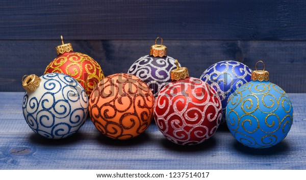 Christmas Decorations Concept Pick Colorful Decorations Stock