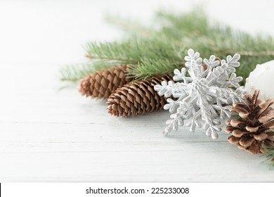 Christmas Decorations On Table