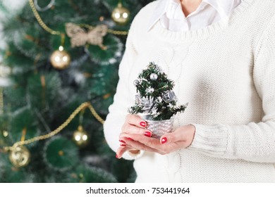 Christmas decorations on a christmas tree