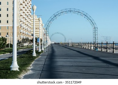 Christmas Decorations On The Virginia Beach Oceanfront Boardwalk