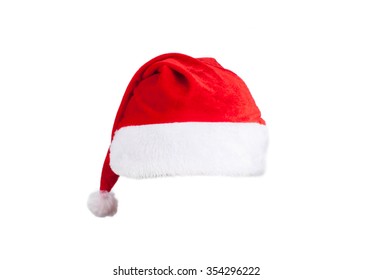 Christmas decorations with santa hat on white - Powered by Shutterstock