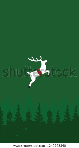 Christmas Deer Gucci Colour Wallpaper Iphone Stock Photo Edit Now 1240998340