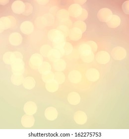 Christmas Defocused Gold Bokeh Light Vintage Background.  Elegant Abstract Christmas Background With Blur Golden Lights