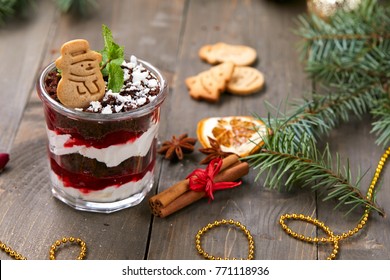 Christmas Dessert With Cookie