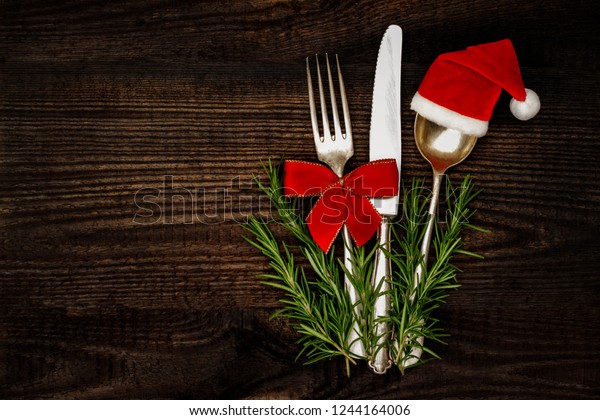 Christmas Dining Concept Background Christmas Table Stock Photo (Edit ...