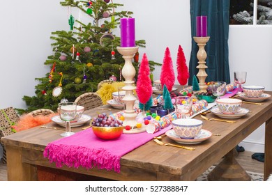 Christmas Dining Room Interior 