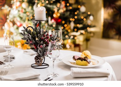 Christmas dinner Stock Photo