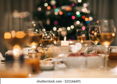 Christmas dinner feast - Shutterstock ID 521166691