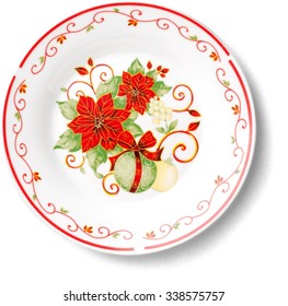 Christmas Dinner Plate - Isolated