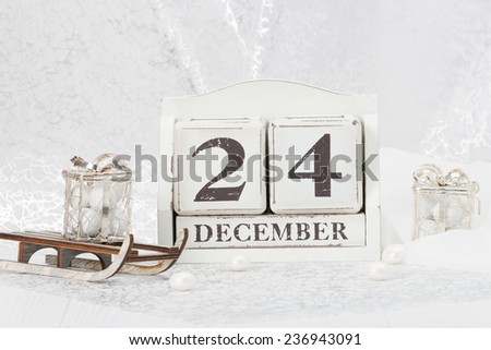 Christmas Eve Date On Calendar December Stock Photo (Edit Now) 236943091 - Shutterstock