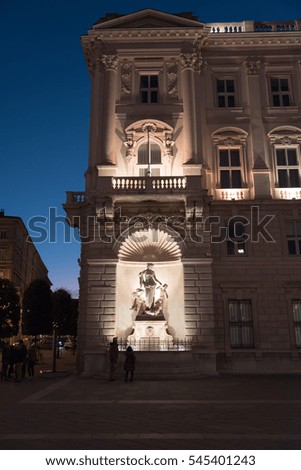 Similar – Image, Stock Photo The illuminated port city Horta, Faial, Azores at night