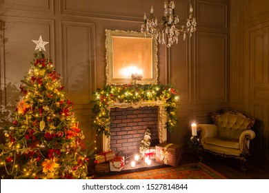 Christmas Fireplace Images Stock Photos Vectors Shutterstock