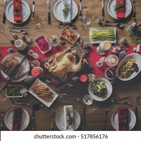 Christmas Family Dinner Table Concept