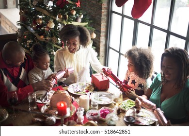 Christmas Family Dinner Table Concept