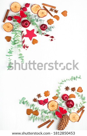 Similar – Image, Stock Photo Fruit frame on white background