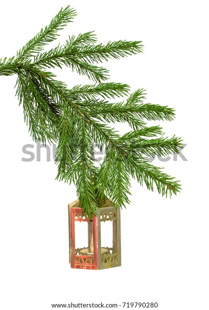 Christmas Fir Tree Branches Hanging Toy Stock Photo Edit Now