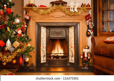 Christmas Fireplace Images Stock Photos Vectors Shutterstock