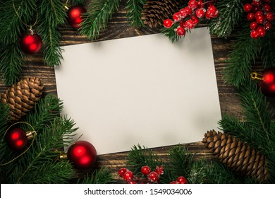 New Year Wooden Background Red Christmas Stock Vector (Royalty Free ...