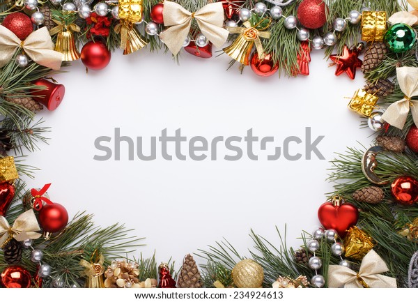 クリスマスの飾りと飾りとクリスマスフレーム の写真素材 今すぐ編集