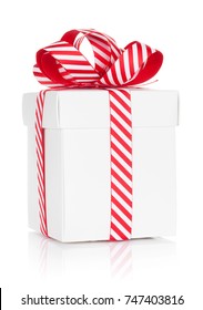 Christmas Gift Box. Isolated On White Background