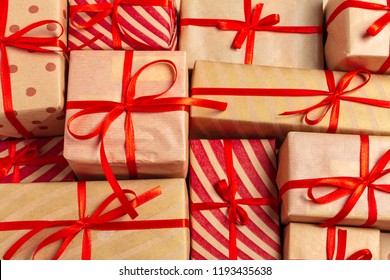 Christmas Gift Box On Tablet