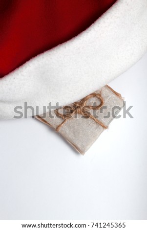 Similar – Image, Stock Photo White gift box with label on wooden table