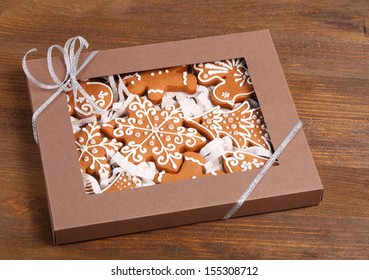 Christmas Gingerbread Cookies In Gift Box