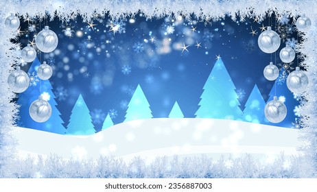 Christmas glittering glowing snowflakes particles and bokeh lights falling shiny background. - Shutterstock ID 2356887003