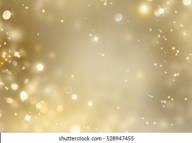 Christmas glowing Golden Background. Christmas lights. Gold Holiday New year Abstract Glitter Defocused Background With Blinking Stars and sparks. Blurred Bokeh. - Shutterstock ID 528947455