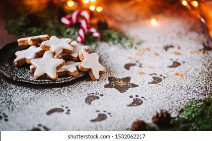 Christmas Gnome Has Stolen A Cookie - Christmas Themed Christmas Background 