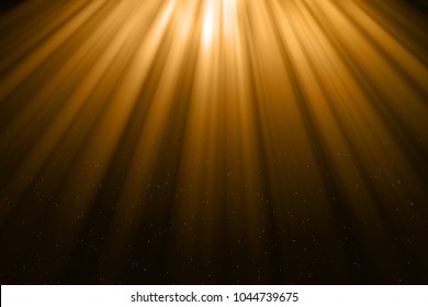 christmas gold gradient sparkle glitter dust particles from top on black background with bokeh flowing and ray light, golden holiday happy new year and valentine day love, relationship concept - Shutterstock ID 1044739675