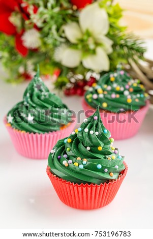 Similar – Image, Stock Photo cupcake christmas tree