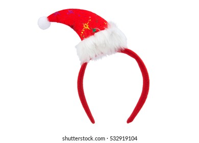 Christmas Headband With Decorative Winter Hat.