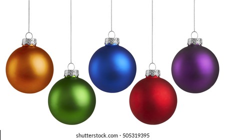 Christmas Holiday Balls isolated on a white background