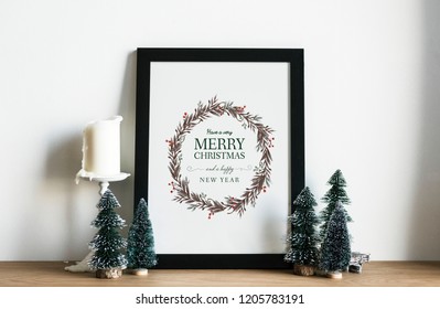 Christmas holiday greeting design mockup