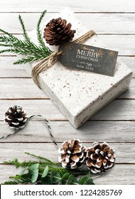 Christmas holiday greeting design mockup