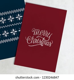 Christmas holiday greeting design mockup