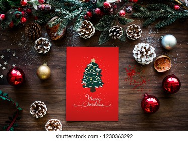 Christmas holiday greeting design mockup