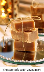 Christmas Homemade Fudge On The Table