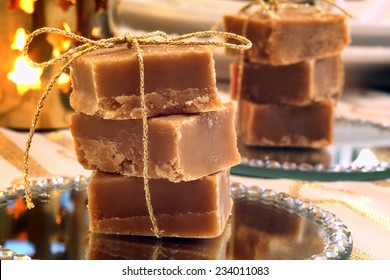 Christmas Homemade Fudge On The Table